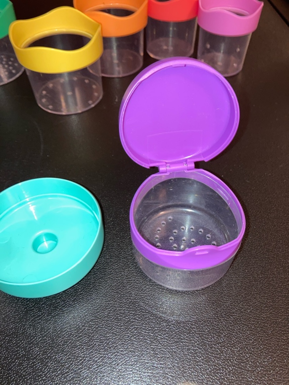 Lovevery Little Grips Canister Nesting Container Set Colorful Stackable Plastic - Picture 7 of 12